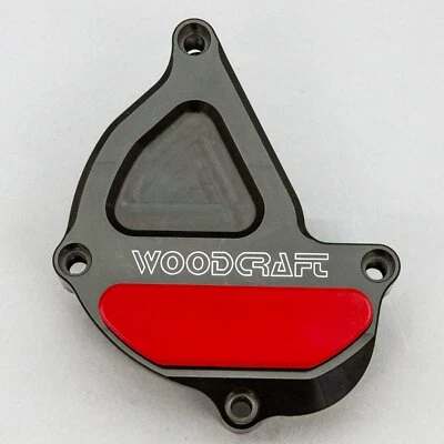 YAMAHA 2017-18 FZ10 WOODCRAFT GATILLO ENCENDIDO MOTOR CUBIERTA PROTECTOR ALMOHADILLA ROJA Foto 1 de 4