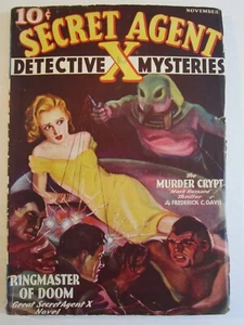 Secret Agent X Vol.7 #2, November 1935 (Ace) VG/FN Classic James Cover Art! - Picture 1 of 6