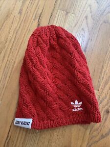Adidas Women’s Portland Trailblazers NBA Red Knit Beanie Winter Hat Blazers