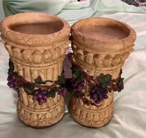 Vintage Pacific Rim Grape/Vine Candle Pillar - Picture 1 of 5