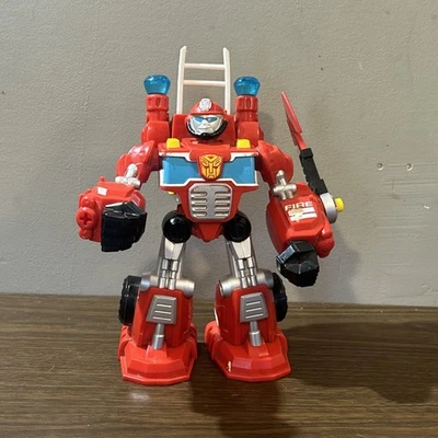 Playskool Heroes Transformers Heatwave Fire Bot Rescue Bots Toy 10" Tested - Image 1 of 4