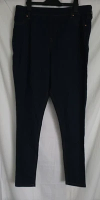 Women's F&F Dark Blue Stretchy Skinny Denim Jeggings - Size 18 Regular - Image 1 of 4