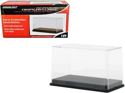 Greenlight 55027 Tall Acrylic Display Case Clear Cover Plastic Base 1:64 Diecast - Image 1 of 3