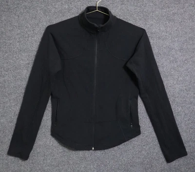 Chaqueta Lululemon Mujer 6 Negra Cuello Simulado Cremallera Completa Atletismo Yoga Entrenamiento Correr Foto 1 de 4