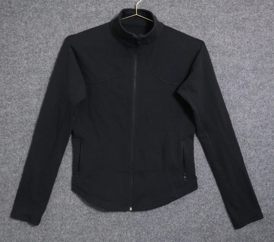 Chaqueta Lululemon Mujer 6 Negra Cuello Simulado Cremallera Completa Atletismo Yoga Entrenamiento Correr Foto 1 de 4