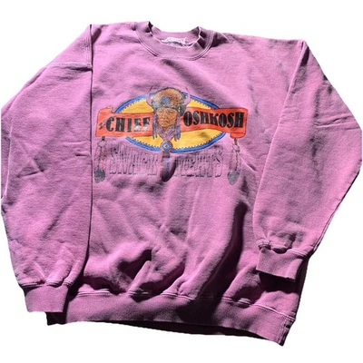 Chief Oshkosh Sudadera Para Hombres LG Rosa Nativo Búfalo Logo Atrapasueños Foto 1 de 4