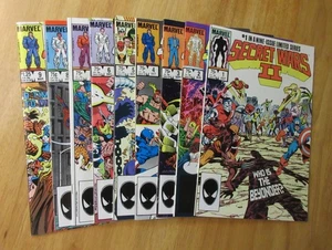 ¡Alto grado! Run of 9 SECRET WARS II ('85): 1-9 *¡Completo! ¡Mezcla de casi nuevo, casi nuevo y casi nuevo+!* - Imagen 1 de 10
