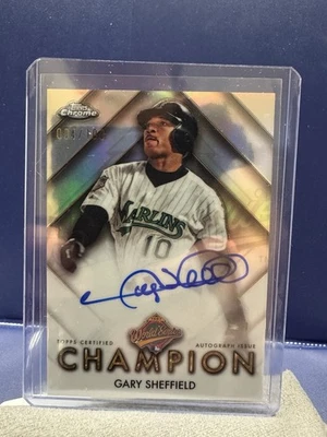 2025 Topps Chrome World Series Campion Auto Gary Sheffield /100 - Image 1 of 2