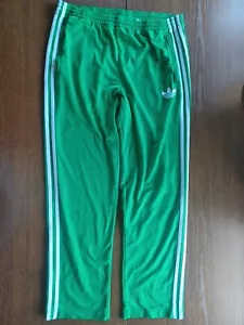 Adidas Originals mens Green Firebird Tracksuit Track Pants Trousers Rare size L - Picture 1 of 13