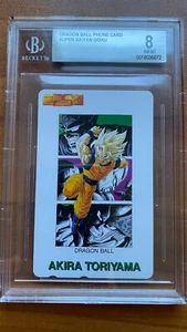1993 Akira Toriyama Dragon Ball Super Saiyan Goku Villians Phone Card BGS 8 PSA - Picture 1 of 2
