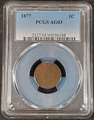 1877 Indian Head Cent PCGS AG03 2127.03/45056188 Exquisite Coin Rare - Image 1 of 4