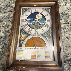 Vintage Pflanzgefäße Wanduhr elektrisch wunderschön nur keine Prüfteile - Bild 1 von 3