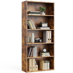 5-Tier Bookcase with Adjustable Shelves, Floor Standing Storage Unit for Home - Picture 1 of 6