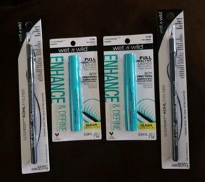 Wet N Wild Baby's Got Black Kohl Eyeliner & Megawear Very Black Mascara Set - Neu - Bild 1 von 4