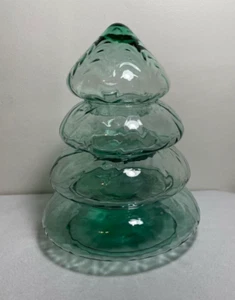 Vintage Princess House 4 Piece Crystal Holiday Tree - Picture 1 of 24