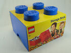 Lego Storage Brick Blue 4 Nobs Nowy Oryginalne opakowanie 