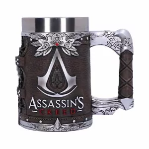 .Tankard Juego Hoja Oculta Marrón Assassins Creed con Licencia Oficial.Genial. - Imagen 1 de 8