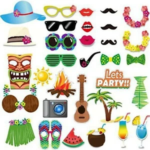 Hawaii Hula Beach Tropical Island Hat Party Selfie Photo Booth Prop Game Sign - Picture 1 of 12