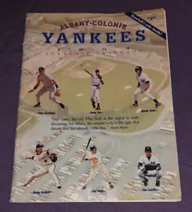 1994 Albany Colonies Yankees Souvenir Yearbook Derek Jeter Rookie RARE New York - Picture 1 of 7