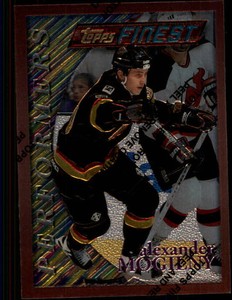 1995-96 Finest Canucks Hockey Card #160 Alexander Mogilny B