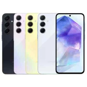 Samsung Galaxy A55 5G Mobile Phone 128GB Awesome Navy Lemon Ice blue Lilac 2024 - Picture 1 of 8