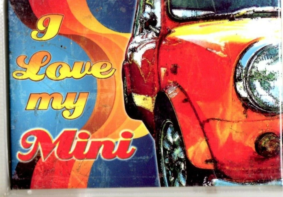 Mini Cooper fridge magnet. I love my mini. Metal. Brand new - Image 1 of 1