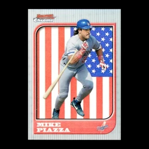 Mike Piazza 1997 Bowman Chrome INTERNATIONAL REFRACTOR #85 Los Angeles Dodgers - Picture 1 of 2