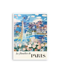 Paris Art French Print France Travel Poster 12x16" XR3663 - Picture 1 of 2