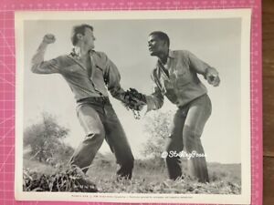 Photo vintage années 1950 TONY CURTIS SIDNEY POITIER stars de cinéma 8x10 Defiant Ones N23