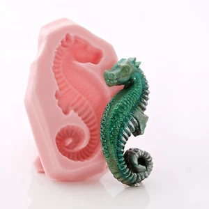 Seahorse Silicone Mold Food Safe Fondant Resin Soap Embed Polymer Clay Mold (874 - Picture 1 of 8