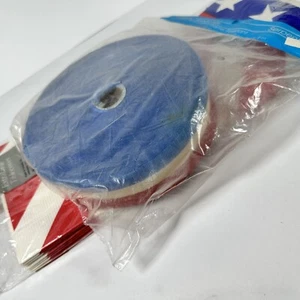 Vintage Patriotic 4th of July Red White & Blue Crepe Paper Streamer + Tablecloth - Picture 1 of 10