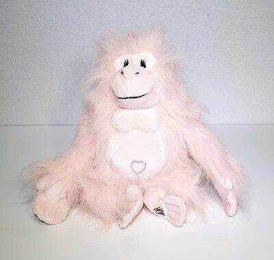 Webkinz Pink Glamorous Gorilla Ape Monkey Heart Belly Plush Toy NO CODE 9" EUC - Image 1 of 4