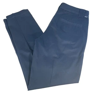 Stussy Pants Mens Navy Blue Chino Straight Casual Cotton Logo Zip Fly 32x30 Work - Bild 1 von 9