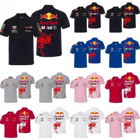Adults F1 Racing Team Red Bull Polo Shirt Screen Print Praphics Asian Size Cover