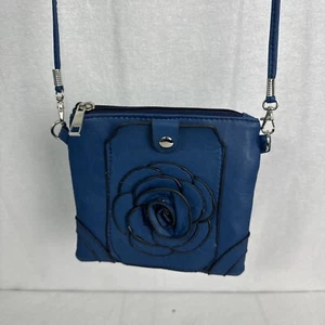 New Small Purse Phone Holder / Navy Crossbody Perfect Gift Soft Faux Leather - Picture 1 of 5