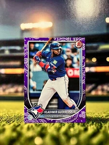 Vladimir Guerrero Jr. 2025 Bowman PURPLE PATTERN /199 🔥 Blue Jays SP - Picture 1 of 3