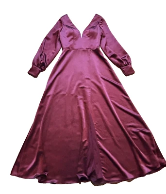 Sorella Vita Puff Long Sleeve Bridesmaid Evening Gown Maxi Dress Formal Prom 12 - Image 1 of 4