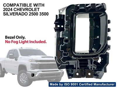 Moldura para farol de neblina compatível com 2024 Silverado 2500 3500 LT LTZ lado do passageiro 84973681 - Imagem 1 de 4