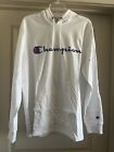 Champion Hoodie Cotton Mid-Weight Hooded T-Shirt Men's XL White Script NWT