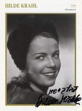 Hilde Krahl (+) AUSTRIAN ACTRESS autograph, signed cinema card