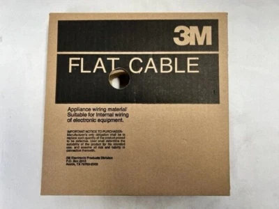 3M 3365/10SF, Flat Ribbon Cable, 28/10, .05mm Pitch, 100 FT Spool - Image 1 of 2