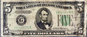 Smart 1934 D Chicago, IL Circulated $5 Federal Reserve Note, Five Dollar Bill - Picture 1 of 2