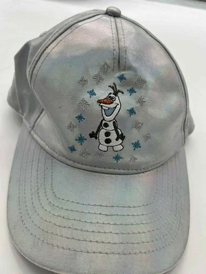 Gorra de béisbol Disney Frozen Olaf niñas ajustable copo de nieve plateado Foto 1 de 4