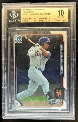 Bowman Chrome Michael Conforto Prospects 2015 #BCP218 Mets BGS 10 Foto 1 de 2