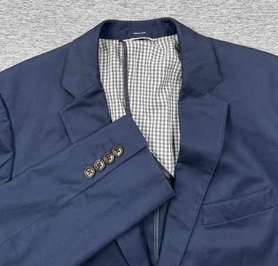 Bonobos Blazer мужской 38R синий стандартный крой хлопок две пуговицы городская куртка - Изображение 1 из 4