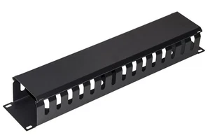 PANNELLO GUIDACAVI PER ARMADI RACK 19" 2U A GABBIA NERO 483X88X70 MM IN METALLO - Foto 1 di 4