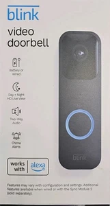 Blink Video Doorbell Camera Wired / Wireless Two Way Audio HD video & Alexa - Picture 1 of 1