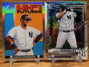 JASSON DOMINGUEZ Mojo Refractor + HiFi LOT | 2021 +2022 Bowman Chrome YANKEES - Picture 1 of 2