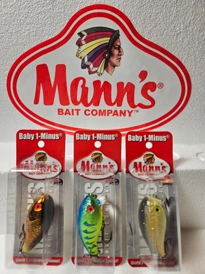 Mann's Bait Company Baby 1- Asst. #I (3 lures & decal) - Image 1 of 4