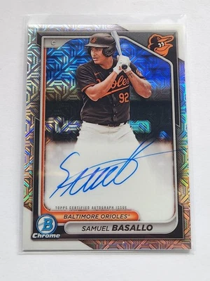 2024 Bowman - Chrome Prospect Mega Box Autographs Samuel Basallo #BMA-SB EX COND - Image 1 of 4